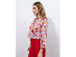 Blouse manches 3/4 imprimé à fleurs ROSE Femme
