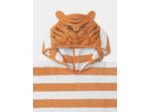 Poncho de bain rayée à capuche