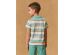 Polo Rayé Turquoise
