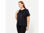 T-shirt manches courtes fitness cardio Plus Size femme Noir