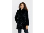 Manteau Fausse Fourrure À Capuche
