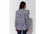 Chemisier manches longues imprimé zèbre MARINE Femme