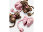 Lot de 4 couvre-pailles ours et nœud