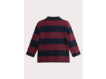 Polo à rayures bordeaux et marine pour garçon