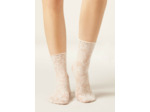 Chaussettes en dentelle à fleurs