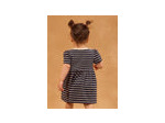 Robe à rayures bleu marine pour bébé fille