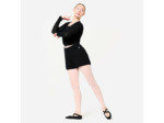 Short de danse d'entrainement femme, noir
