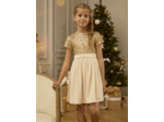 Robe à sequins dorés