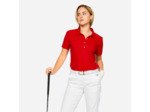 Polo golf en coton manches courtes femme, MW500 rouge