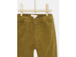 Pantalon en velours vert olive bébé garçon