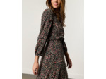 Robe midi imprimée NOIR