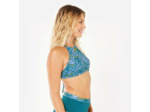 Haut de maillot surf brassière Femme - Andrea bleu et violet