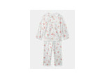 Pyjama écru à imprimé floral pour filles