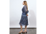 Robe midi imprimée BLEU