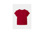 T-shirt rouge avec nœud pour filles