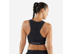 Crop top de Running léger Femme - KIPRUN Race crop 900 Light noir Méline ROLLIN