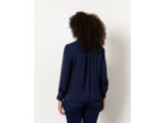 Blouse manches longues unie MARINE Femme