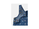 Chasuble en denim fleuri