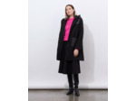 Manteau bi-matière uni NOIR Femme