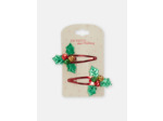 Lot de 2 barrettes clips noël pour fille