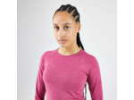 T-SHIRT MANCHES LONGUES RUNNING KIPRUN RUN 500 FEMME SANS COUTURE FIT ROSE