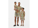 Chemise boutonnée à motif tropical homme