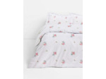 Parure de lit double à motif floral point de croix