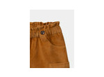 Short en velours marron pour fille
