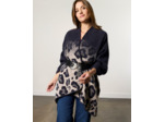 Cape imprimé léopard MARINE Femme