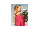 Robe fuchsia en broderie anglaise pour filles