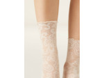 Chaussettes en dentelle à fleurs