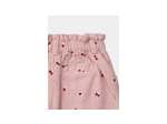 Short rayé rouge pour fille avec broderie de baies