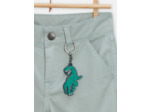 Bermuda dinosaure en denim bleu clair pour garçon