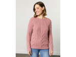 Pull épais contenant de la laine uni ROSE Femme