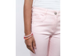 Pantalon corsaire slim uni ROSE PALE Femme
