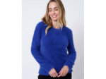 Pull épais uni BLEU Femme