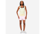 Débardeur slim col rond fitness femme, jaune vanille