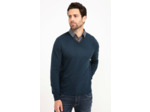 Pull Uni Col V Avec Chemise