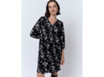 Robe courte imprimé à fleurs NOIR