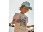 Casquette turquoise en twill à motif dinosaure
