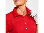 Polo golf en coton manches courtes femme, MW500 rouge