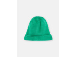 Bonnet en maille côtelée verte pour garçon