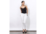 Pantalon 7/8 slim uni BLANC Femme