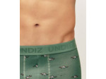 Boxer vert en coton motifs canards