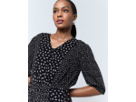 Robe midi imprimée NOIR