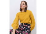 Pull épais uni JAUNE Femme