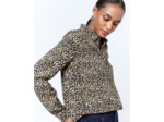 Chemisier manches longues imprimé léopard MARRON Femme