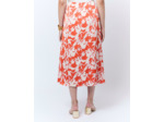 Jupe courte imprimé à fleurs ORANGE