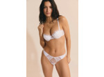 Soutien-gorge push up balconnet en dentelle et satin,Soutien-gorge push up balconnet en dentelle et satin;${refinementColor}