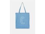 Sac cabas en denim à initiale
